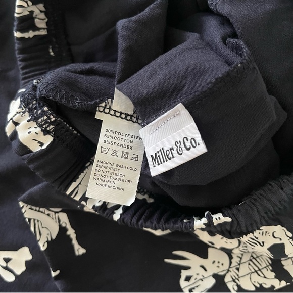 Miller & Co 2 Piece Dinosaur Short Set Size 5 Navy & White Dino Bones Boys - Picture 3 of 4